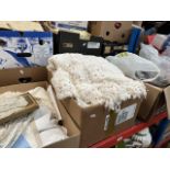 Three boxes of Linen and Crochet ware