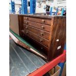 An engineer's drawer cabinet.