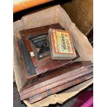 A box of Vintage Camera Plate holders.
