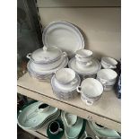 Royal Worcester 'Chelsea' dinner wares - approx 38 pieces including plates, soup coupes & stands,