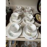 Royal Albert - 6 trios in 'Flower of the Month' design - 18 pieces