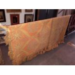 A vintage orange throw.