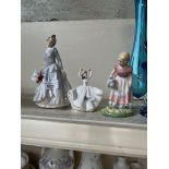 Royal Doulton figures Midinette HN2090, Mary Mary HN2044 and Karen HN3749