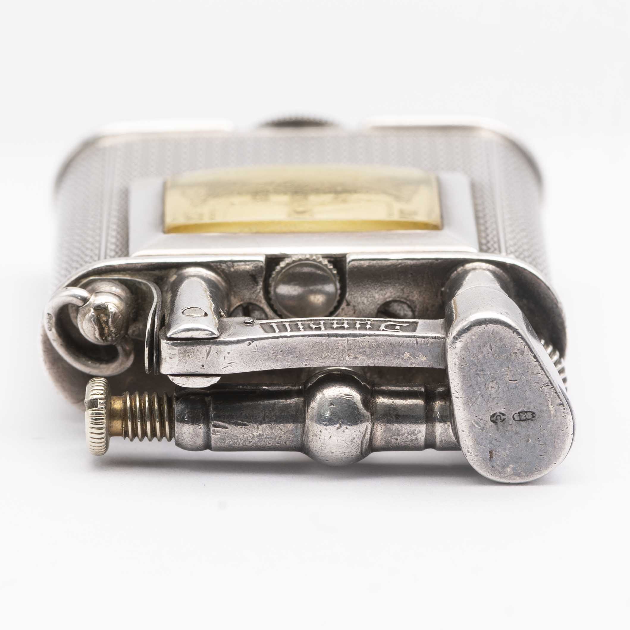 A RARE SOLID SILVER DUNHILL UNIQUE 'A' SELF WINDING WATCH LIGHTER CIRCA 1930s Movement: Manual - Image 6 of 7