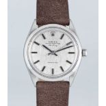 A GENTLEMAN'S STAINLESS STEEL ROLEX OYSTER PERPETUAL AIR KING PRECISION WRIST WATCH CIRCA 1972, REF.