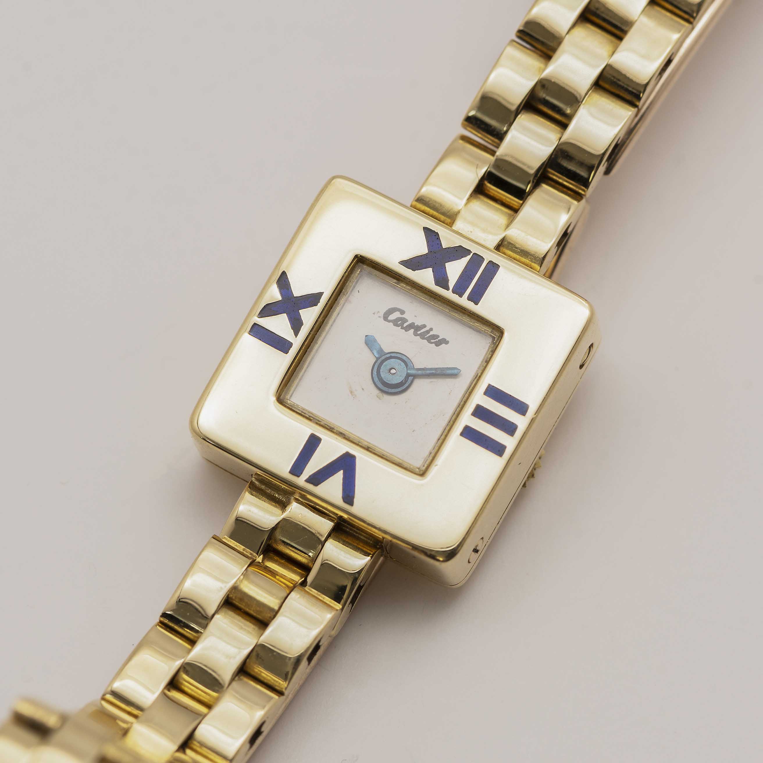 A RARE LADIES 18K SOLID GOLD CARTIER LONDON QUADRANT BRACELET WATCH CIRCA 1970, WITH MATCHING LONDON - Image 6 of 12