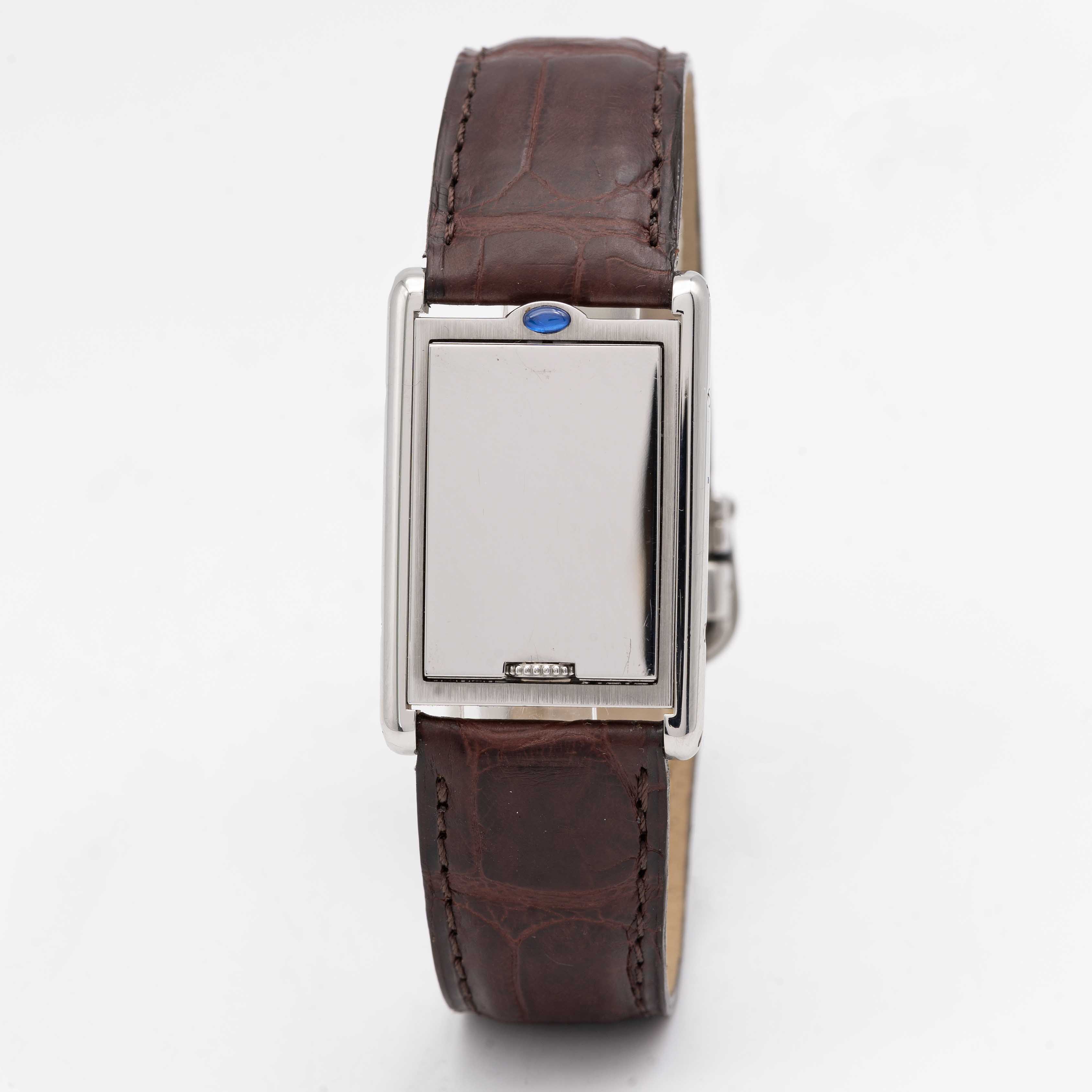 A GENTLEMAN'S SIZE STAINLESS STEEL CARTIER TANK BASCULANTE WRIST WATCH CIRCA 2000s, REF. 2405 WITH - Image 5 of 10