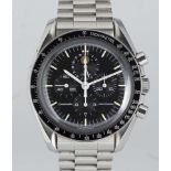 A RARE GENTLEMAN'S STAINLESS STEEL OMEGA SPEEDMASTER PROFESSIONAL "SPEEDYMOON" CHRONOGRAPH