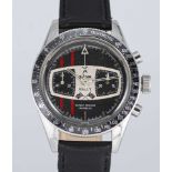 A GENTLEMAN'S STAINLESS STEEL LEJOUR RALLY CHRONOGRAPH WRIST WATCH CIRCA 1969 Movement: 17J,