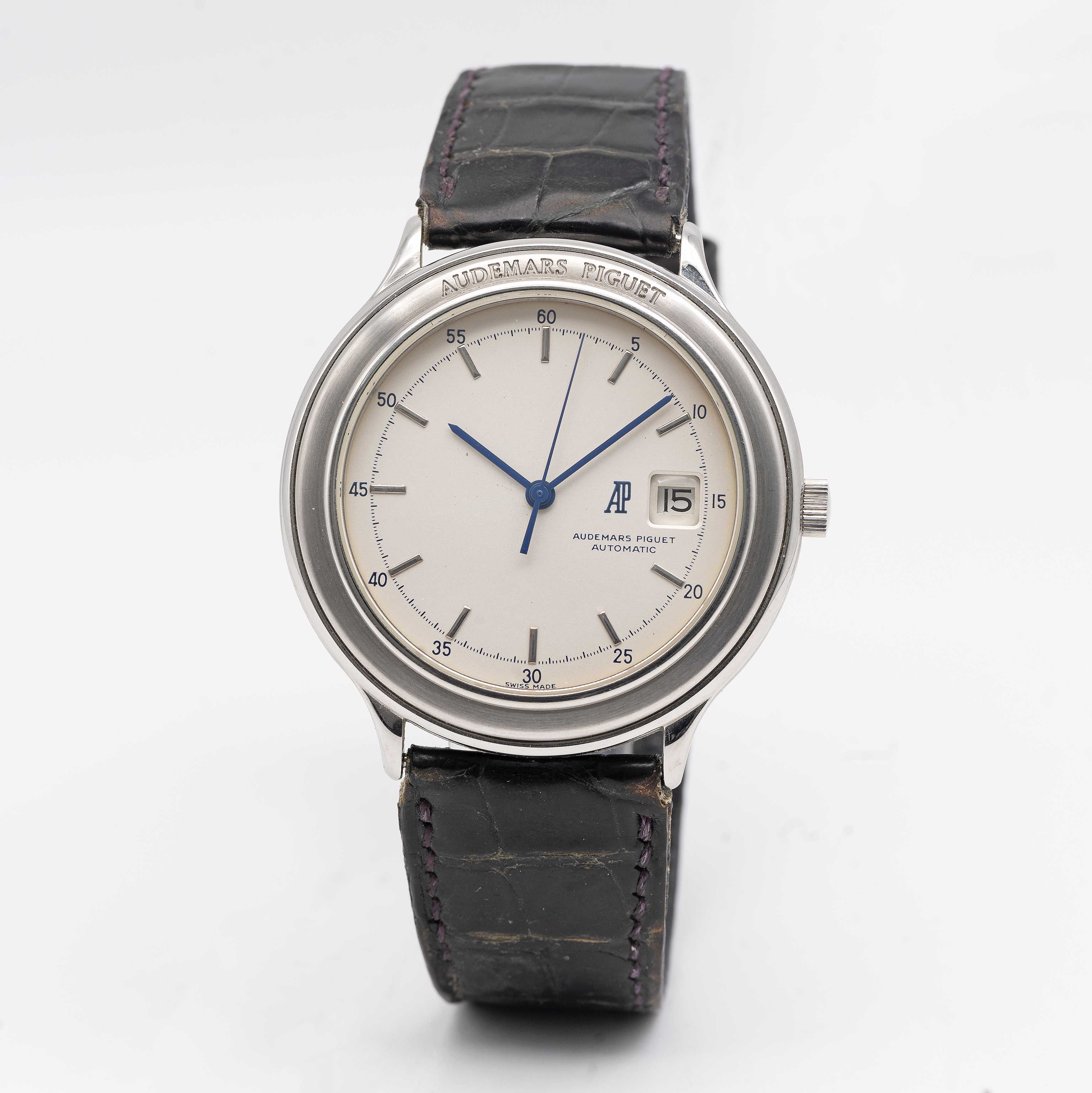 A RARE GENTLEMAN'S STAINLESS STEEL AUDEMARS PIGUET HUITIEME AUTOMATIC WRIST WATCH DATED 1989, REF. - Image 4 of 11