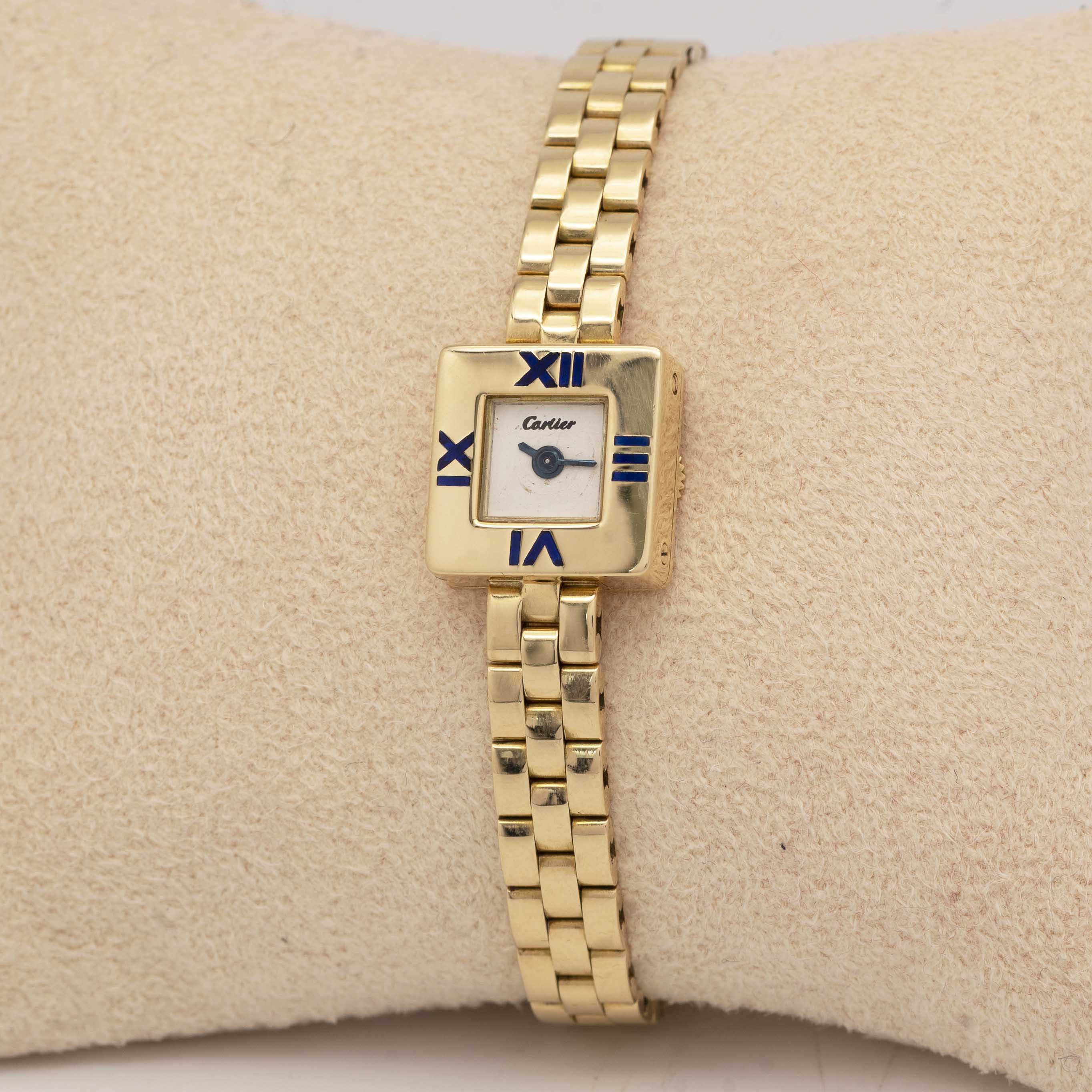 A RARE LADIES 18K SOLID GOLD CARTIER LONDON QUADRANT BRACELET WATCH CIRCA 1970, WITH MATCHING LONDON - Image 4 of 12