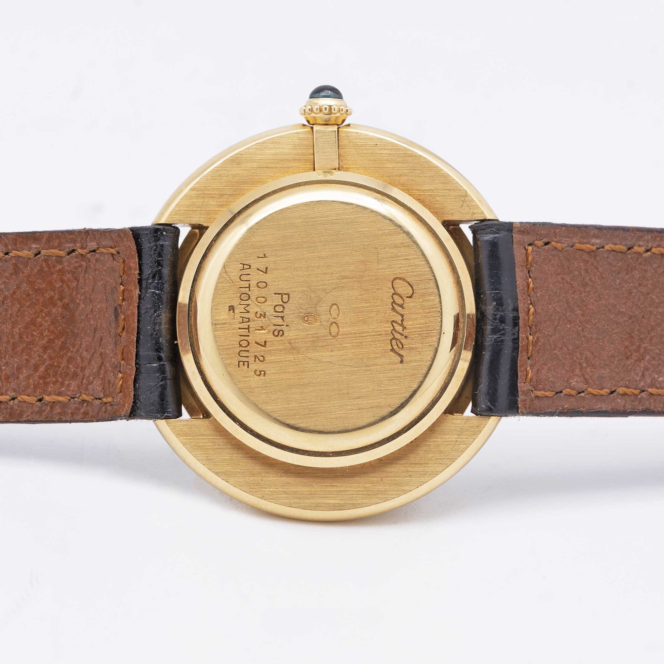 A RARE GENTLEMAN'S 18K SOLID GOLD CARTIER PARIS VENDOME "JUMBO" AUTOMATIC WRIST WATCH CIRCA 1970s, - Image 6 of 11