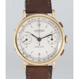 A GENTLEMAN'S LARGE SIZE 18K SOLID GOLD EBERHARD & CO EXTRA FORT CHRONOGRAPH WRIST WATCH CIRCA