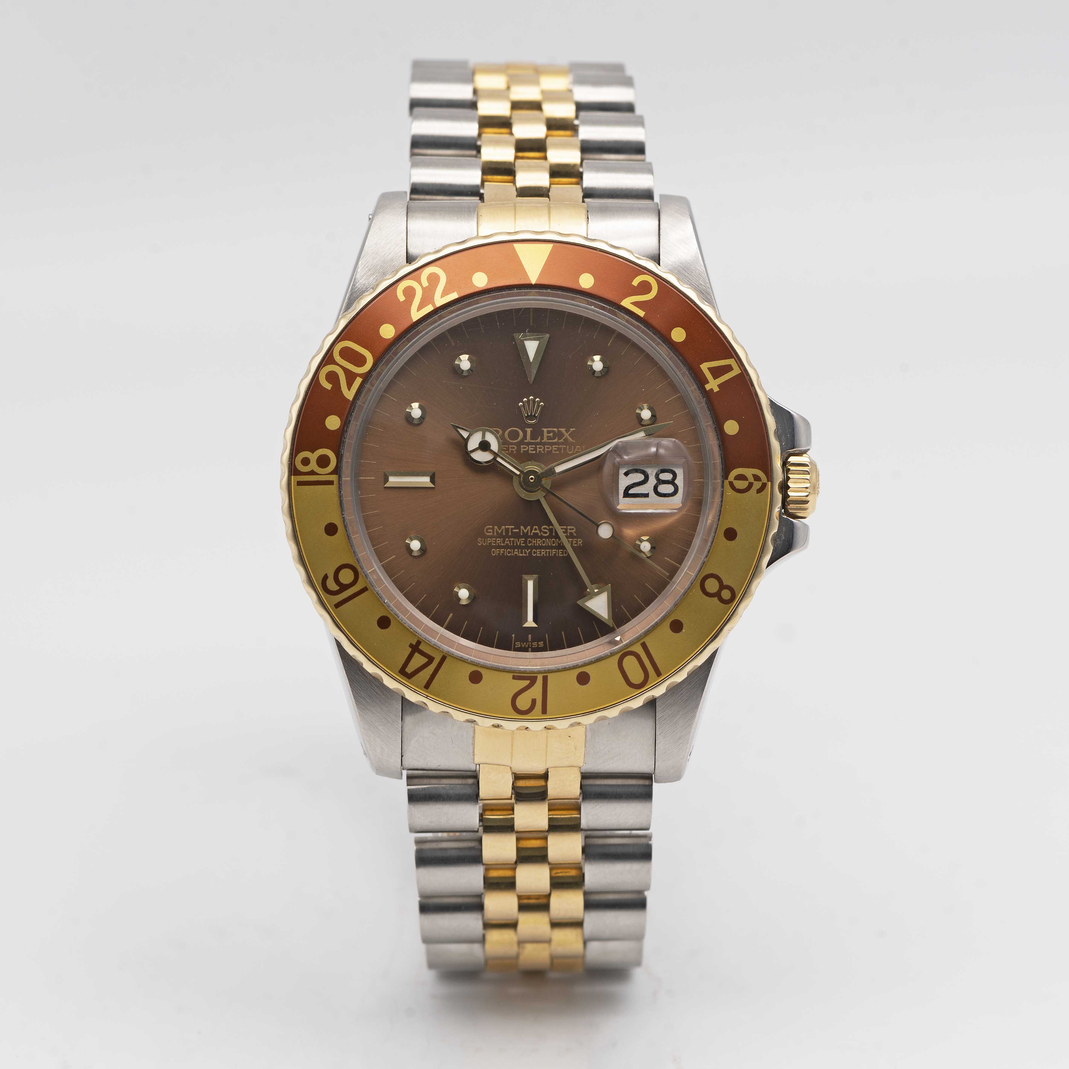 A GENTLEMAN'S STEEL & GOLD ROLEX OYSTER PERPETUAL GMT MASTER "ROOT BEER" BRACELET WATCH CIRCA - Image 2 of 9