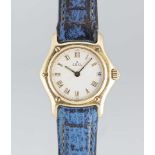 A LADIES 18K SOLID GOLD EBEL 1911 WRIST WATCH CIRCA 1990s, REF. 888901 Movement: Quartz, signed