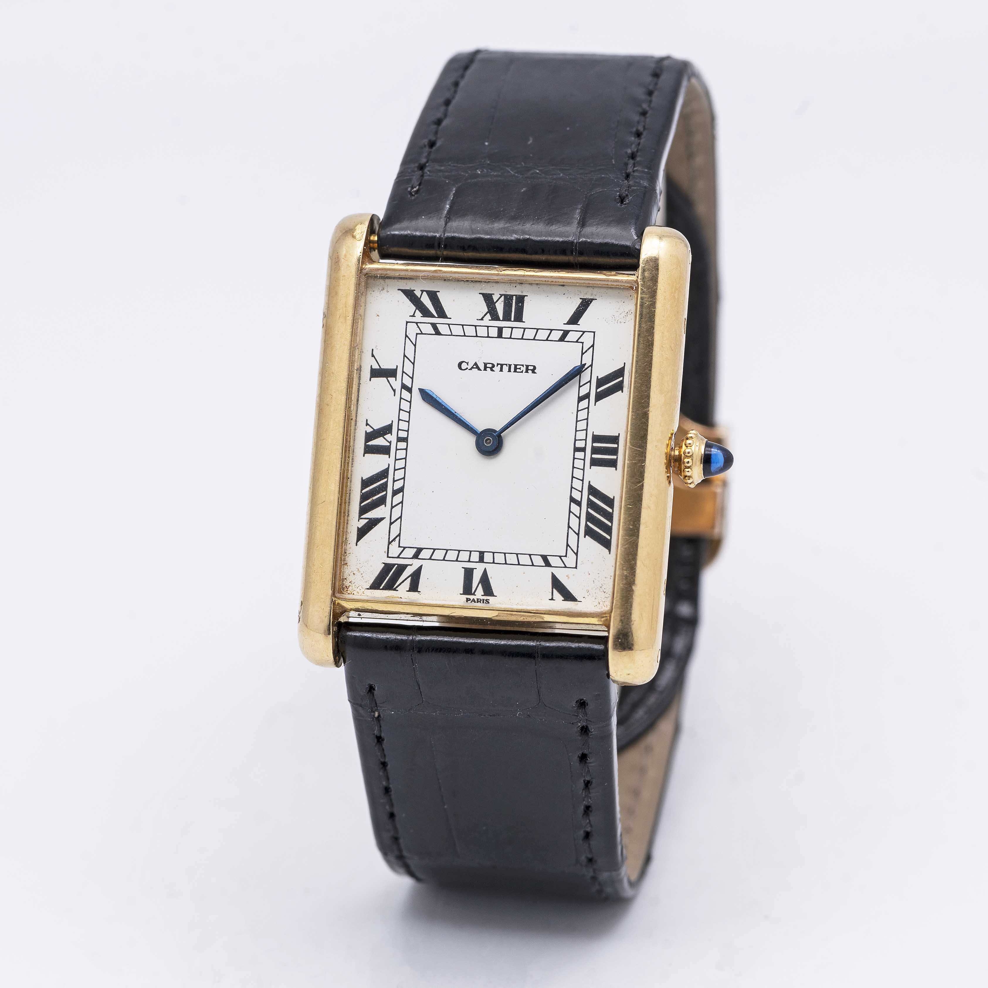 A RARE GENTLEMAN'S 18K SOLID GOLD CARTIER PARIS TANK LOUIS "JUMBO" AUTOMATIC WRIST WATCH CIRCA - Image 4 of 13