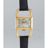 A LADIES 18K SOLID GOLD JAEGER LECOULTRE ETRIER WRIST WATCH CIRCA 1970, REF. 1670 ORIGINALLY