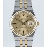 A GENTLEMAN'S STEEL & GOLD ROLEX DATEJUST OYSTERQUARTZ BRACELET WATCH CIRCA 1978, REF. 17013 WITH