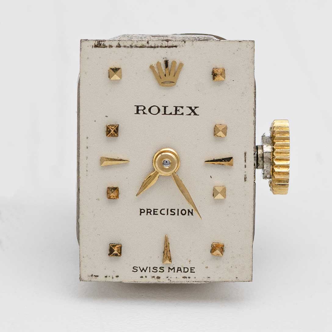 A FINE & RARE LADIES 18K SOLID GOLD, DIAMOND & SAPPHIRE ROLEX BRACELET WATCH CIRCA 1940s, REF. 602 - Image 11 of 14