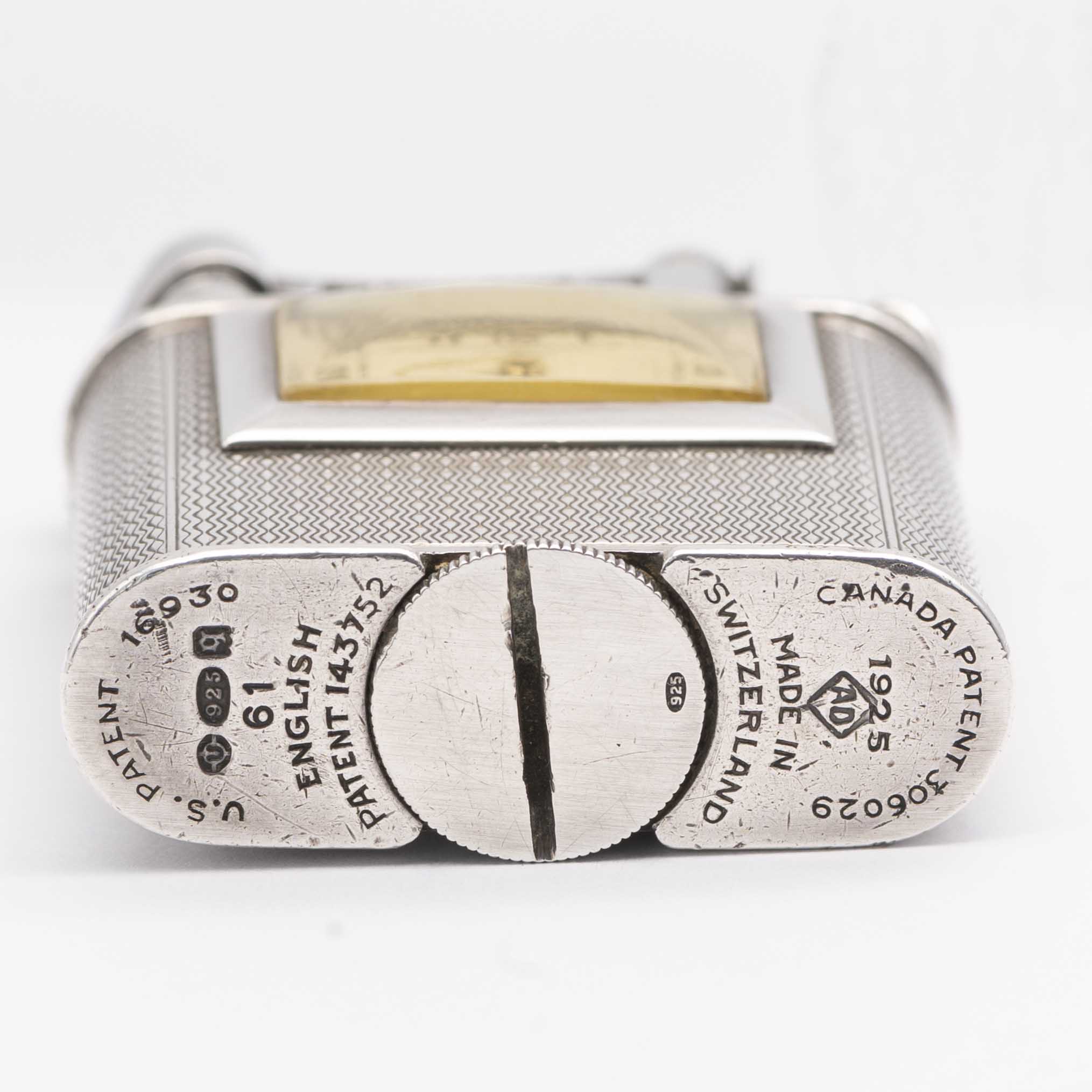 A RARE SOLID SILVER DUNHILL UNIQUE 'A' SELF WINDING WATCH LIGHTER CIRCA 1930s Movement: Manual - Image 7 of 7