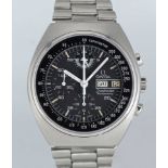 A GENTLEMAN'S STAINLESS STEEL OMEGA SPEEDMASTER 4.5 AUTOMATIC CHRONOGRAPH BRACELET WATCH CIRCA 1984,