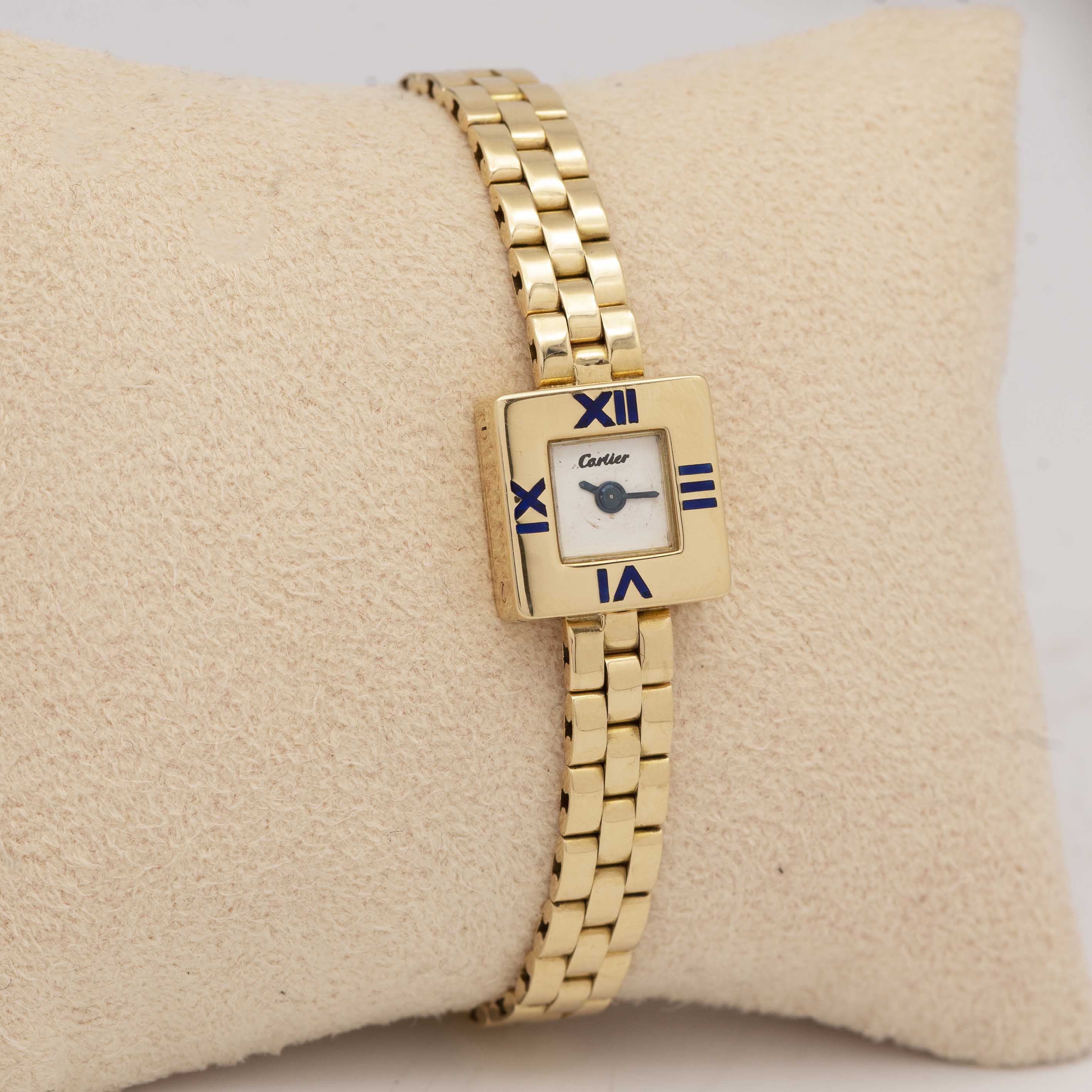 A RARE LADIES 18K SOLID GOLD CARTIER LONDON QUADRANT BRACELET WATCH CIRCA 1970, WITH MATCHING LONDON - Image 5 of 12