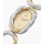 AN IMPRESSIVE & POSSIBLY UNQIUE LADIES 18K SOLID WHITE & YELLOW GOLD DIAMOND ROLEX CELLINI