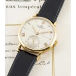 A RARE GENTLEMAN'S 18K SOLID YELLOW GOLD OMEGA RG CHRONOMETRE WRIST WATCH CIRCA 1947, REF.