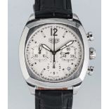 A GENTLEMAN'S STAINLESS STEEL HEUER MONZA CHRONOGRAPH WRIST WATCH CIRCA 2000, REF. CR2111 FIRST