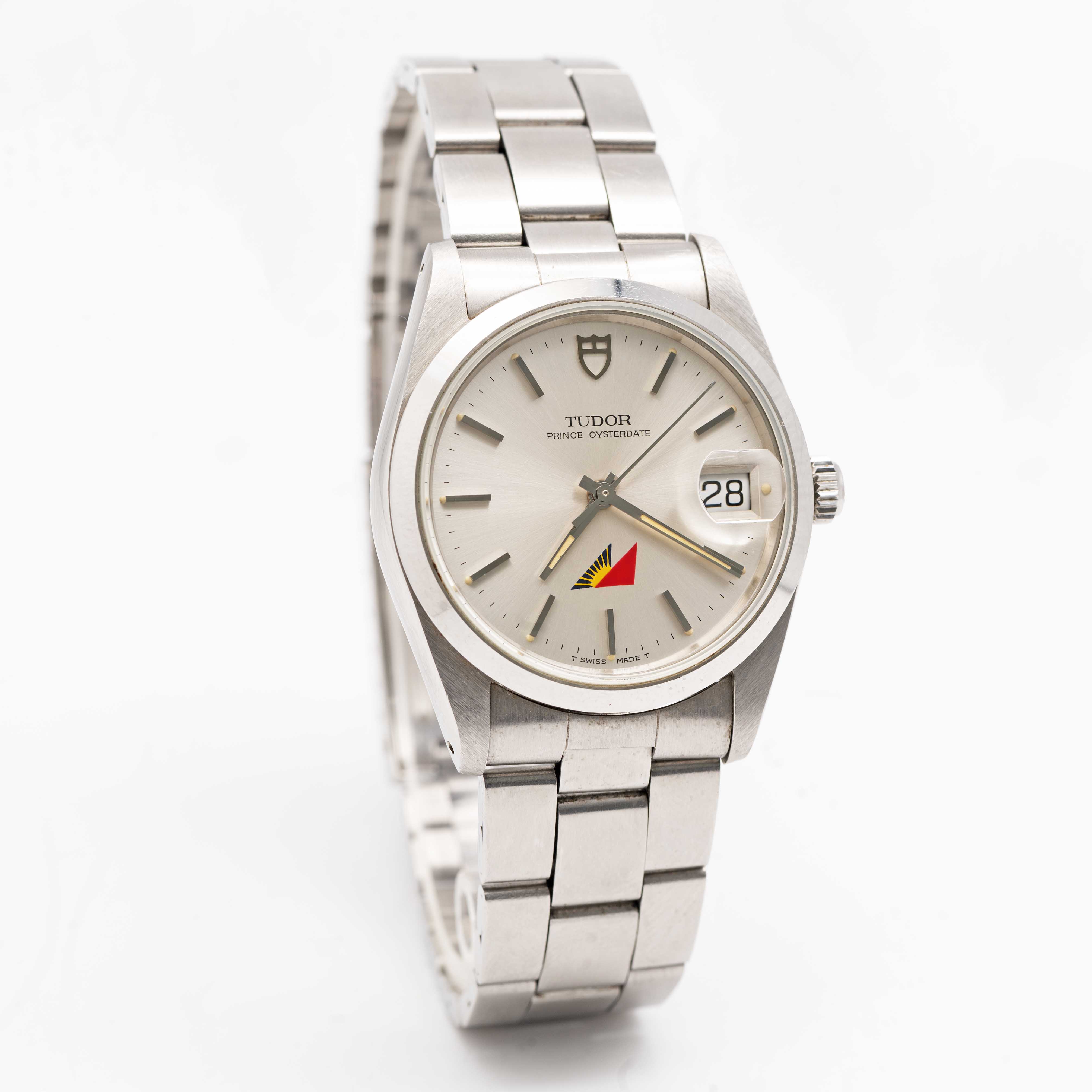 A RARE GENTLEMAN'S STAINLESS STEEL TUDOR PRINCE OYSTERDATE BRACELET WATCH CIRCA 1993, REF. 74000N - Image 4 of 10