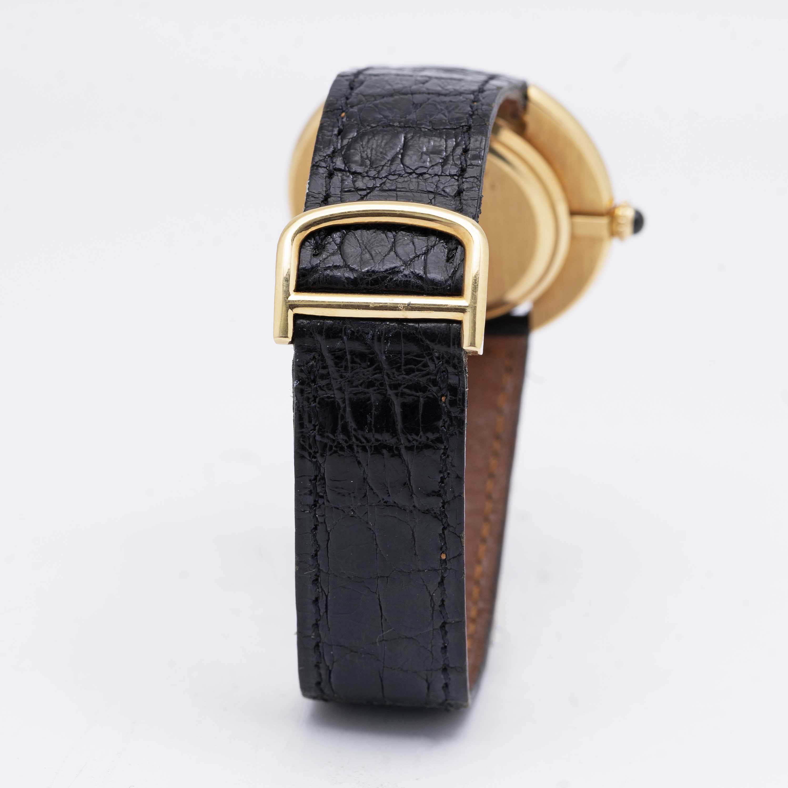 A RARE GENTLEMAN'S 18K SOLID GOLD CARTIER PARIS VENDOME "JUMBO" AUTOMATIC WRIST WATCH CIRCA 1970s, - Image 5 of 11