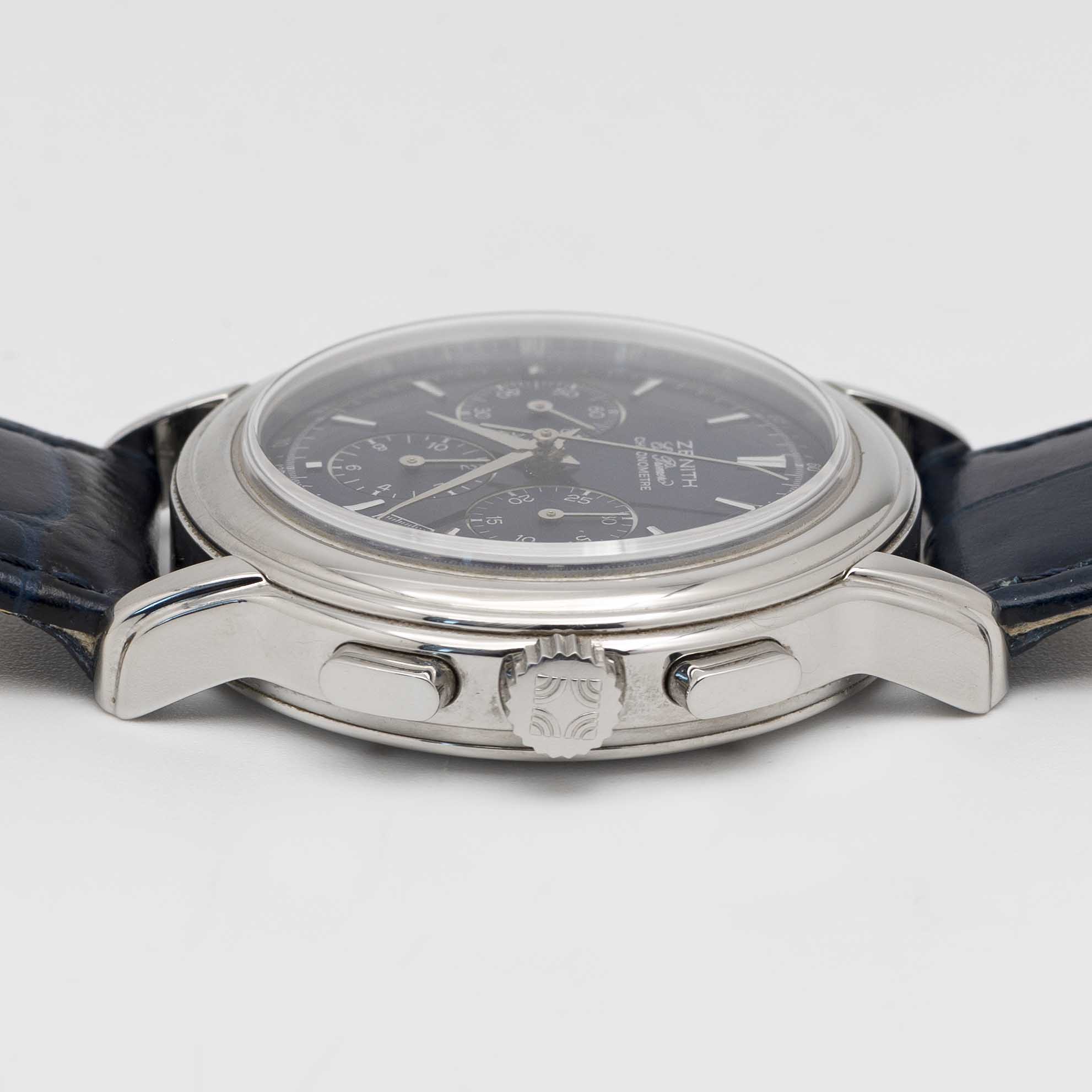 A GENTLEMAN'S STAINLESS STEEL ZENITH EL PRIMERO CHRONOMASTER CHRONOGRAPH WRIST WATCH DATED 1997, - Image 7 of 8