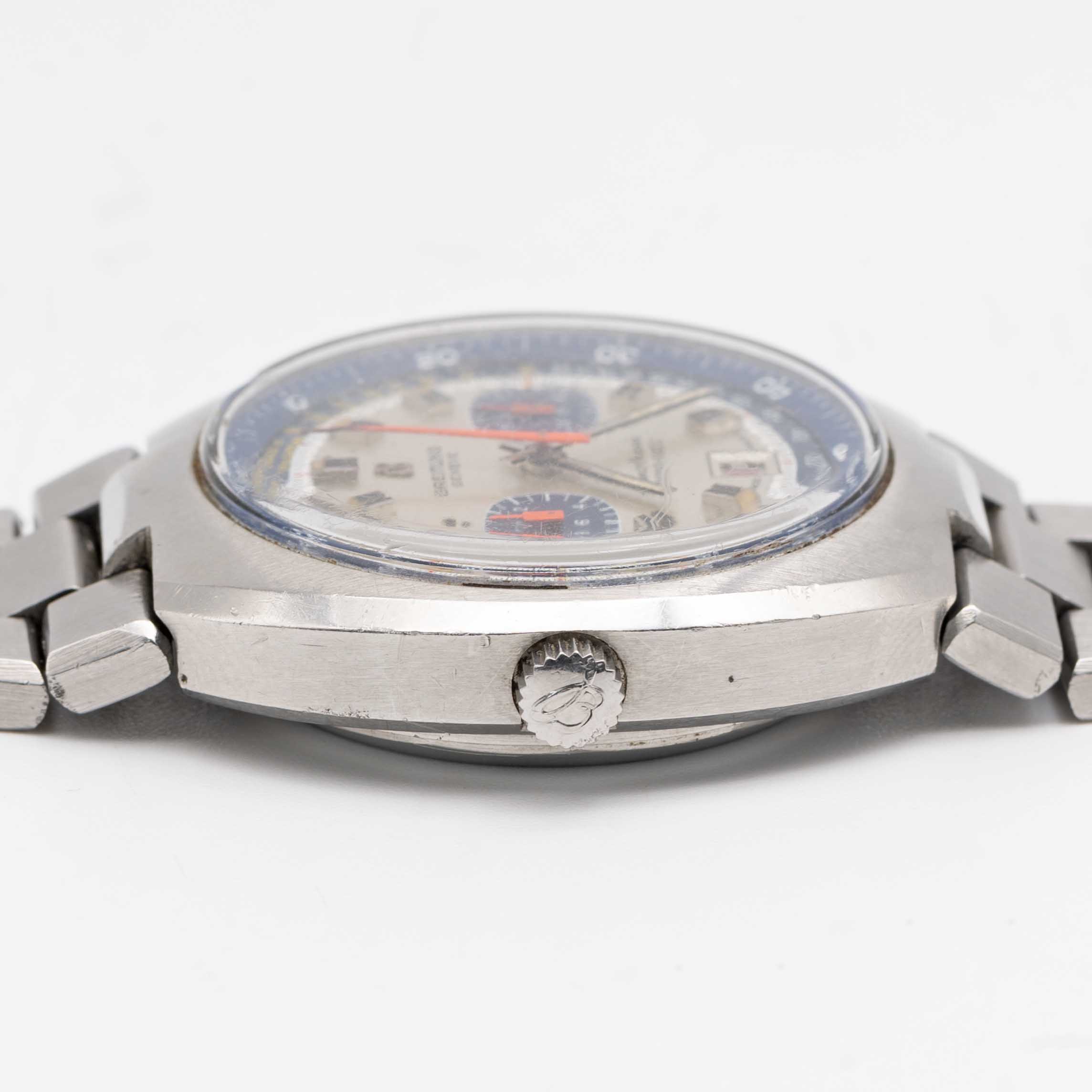 A GENTLEMAN'S STAINLESS STEEL BREITLING TRANSOCEAN CHRONO-MATIC CHRONOGRAPH BRACELET WATCH CIRCA - Image 8 of 9