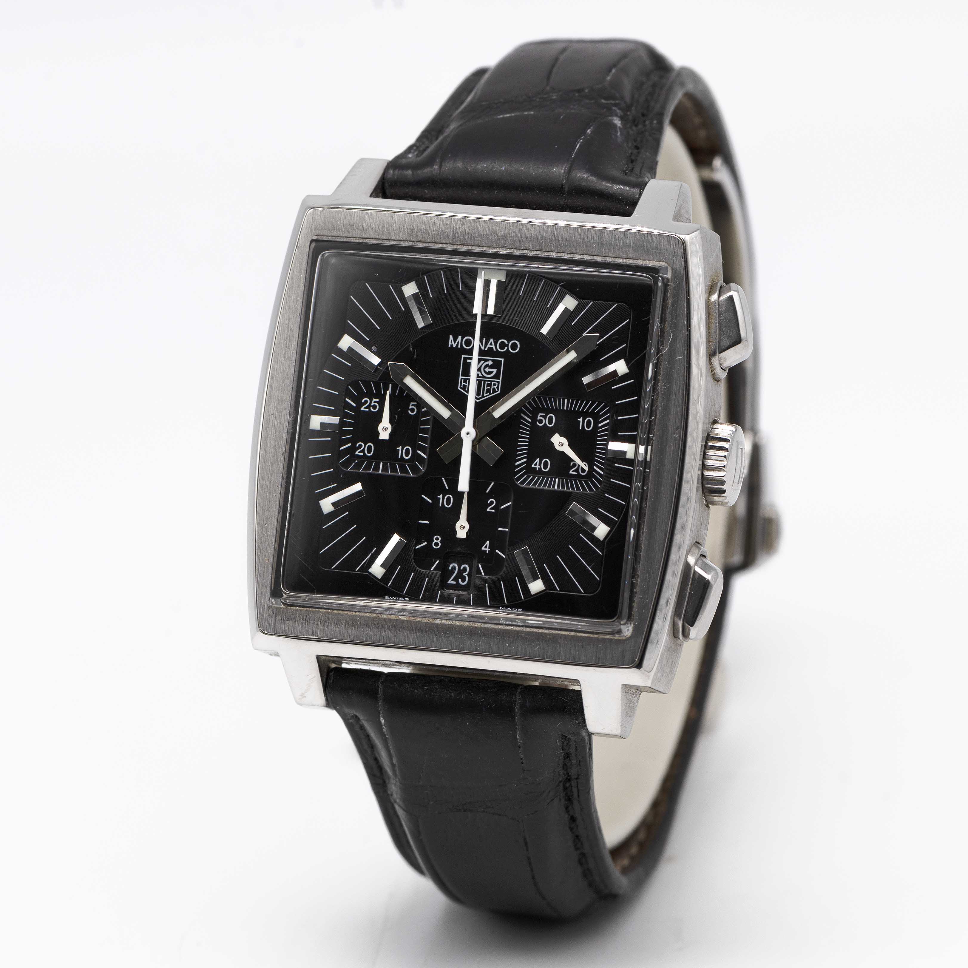 A GENTLEMAN'S STAINLESS STEEL TAG HEUER MONACO AUTOMATIC CHRONOGRAPH WRIST WATCH CIRCA 2005, REF. - Image 3 of 9