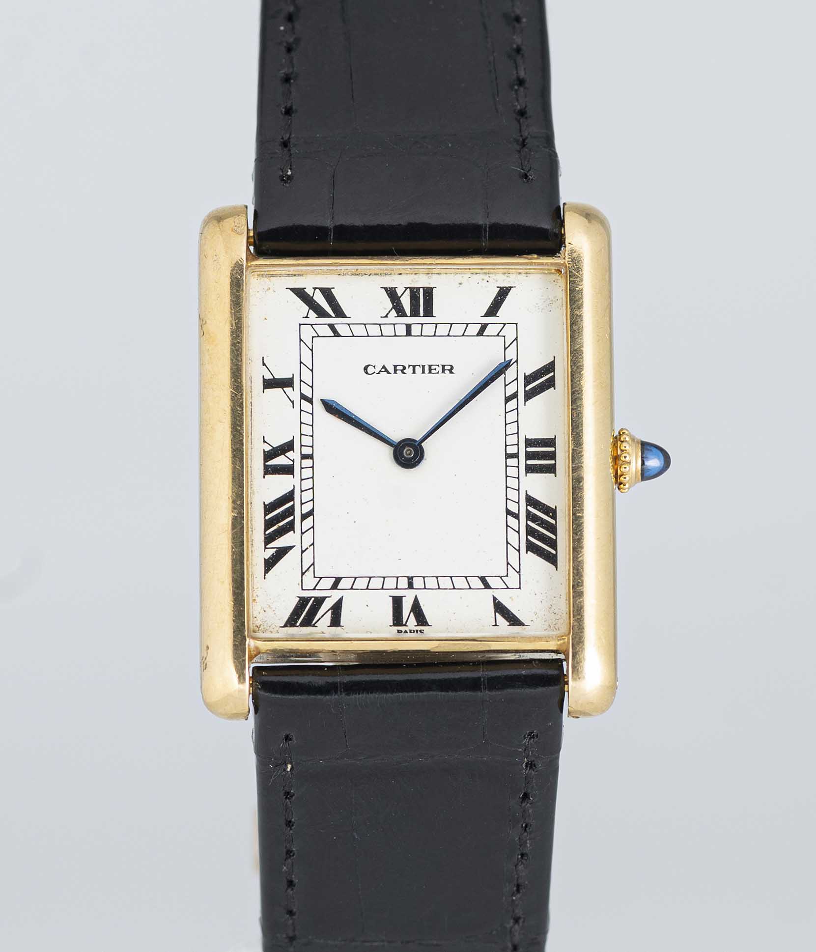 A RARE GENTLEMAN'S 18K SOLID GOLD CARTIER PARIS TANK LOUIS "JUMBO" AUTOMATIC WRIST WATCH CIRCA - Image 2 of 13