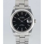 A GENTLEMAN'S STAINLESS STEEL TUDOR PRINCE OYSTERDATE SELF WINDING BRACELET WATCH CIRCA 1988, REF.