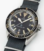 A GENTLEMAN'S STAINLESS STEEL BRITISH MILITARY OMEGA SEAMASTER 300 "BIG TRIANGLE" ROYAL NAVY