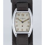 A RARE GENTLEMAN'S CHROME PLATED AUTOMATIC HARWOOD WRIST WATCH CIRCA 1930 Movement: Automatic,