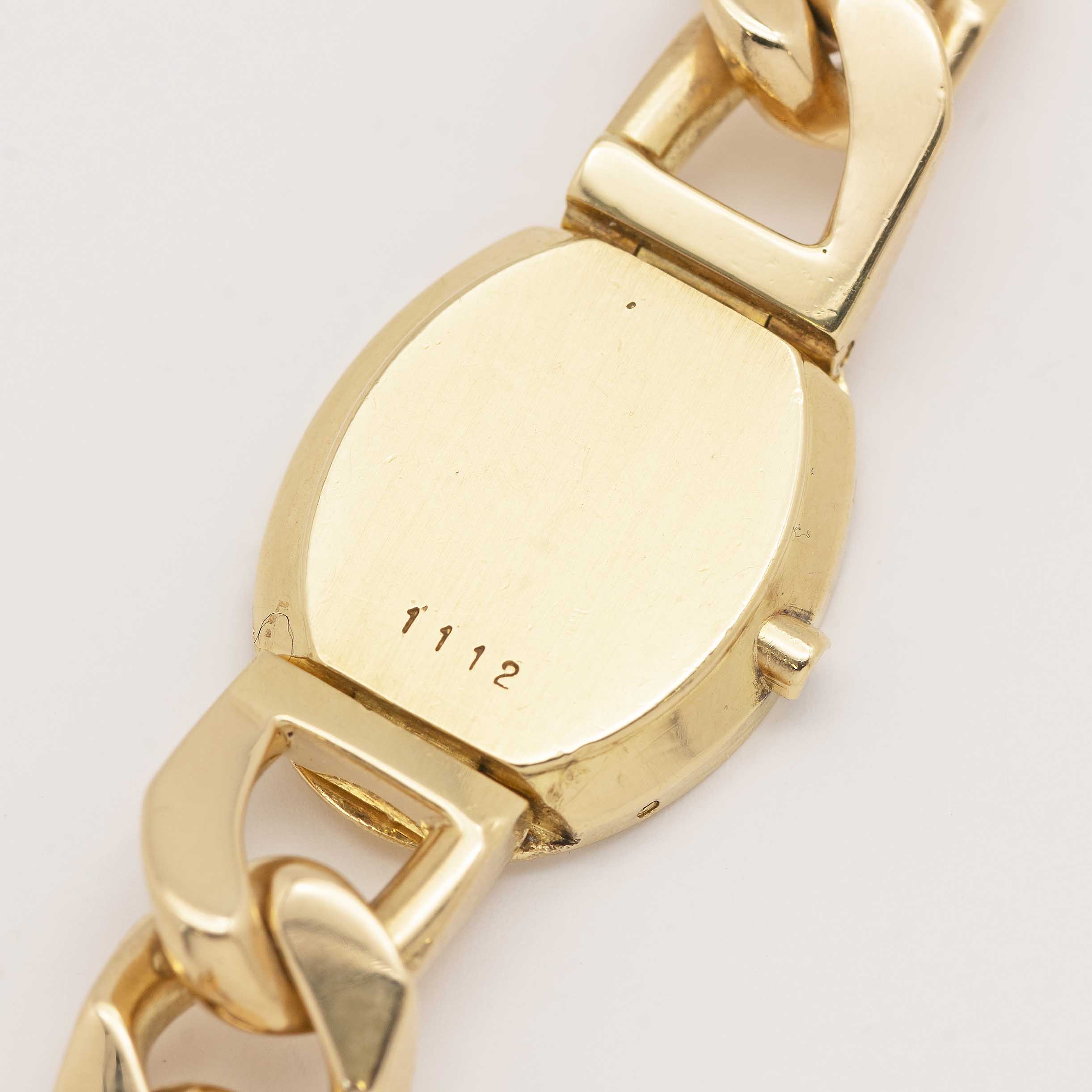 A RARE LADIES 18K SOLID GOLD CARTIER LONDON BAIGNOIRE BRACELET WATCH CIRCA 1971, WITH MATCHING - Image 7 of 11