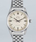 A GENTLEMAN'S STAINLESS STEEL ROLEX OYSTER PERPETUAL AIR KING SUPER PRECISION BRACELET WATCH CIRCA