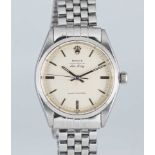 A GENTLEMAN'S STAINLESS STEEL ROLEX OYSTER PERPETUAL AIR KING SUPER PRECISION BRACELET WATCH CIRCA