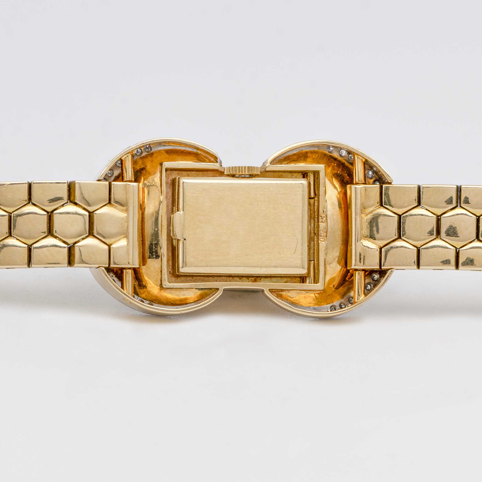 A FINE & RARE LADIES 18K SOLID GOLD, DIAMOND & SAPPHIRE ROLEX BRACELET WATCH CIRCA 1940s, REF. 602 - Image 9 of 14