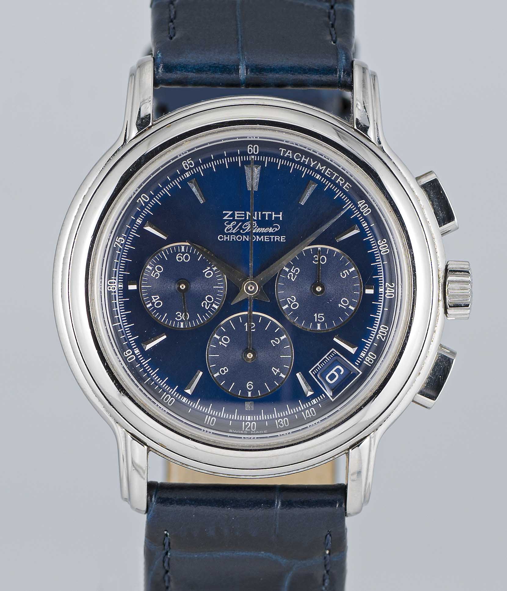 A GENTLEMAN'S STAINLESS STEEL ZENITH EL PRIMERO CHRONOMASTER CHRONOGRAPH WRIST WATCH DATED 1997, - Image 3 of 8