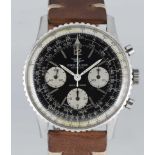 A GENTLEMAN'S STAINLESS STEEL BREITLING NAVITIMER CHRONOGRAPH WRIST WATCH CIRCA 1966, REF. 806