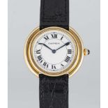 A RARE GENTLEMAN'S 18K SOLID GOLD CARTIER PARIS VENDOME "JUMBO" AUTOMATIC WRIST WATCH CIRCA 1970s,