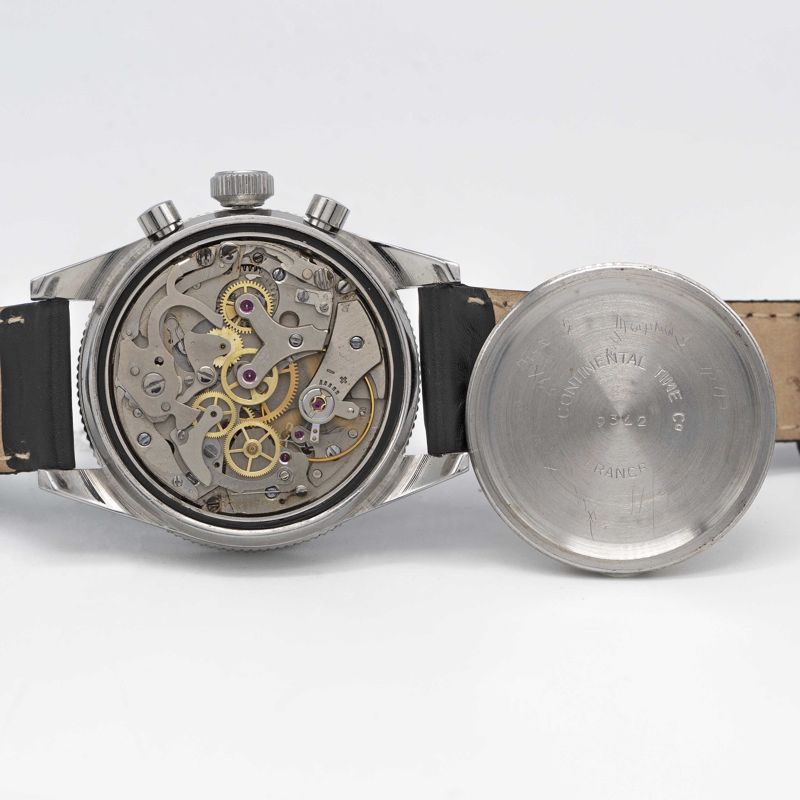 A GENTLEMAN'S STAINLESS STEEL LEJOUR RALLY CHRONOGRAPH WRIST WATCH CIRCA 1969 Movement: 17J, - Image 6 of 8