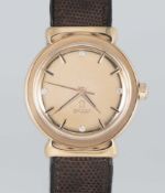 A GENTLEMAN'S 18K SOLID ROSE GOLD OMEGA CONSTELLATION WRIST WATCH CIRCA 1956, REF. 2930 WITH