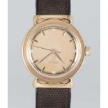 A GENTLEMAN'S 18K SOLID ROSE GOLD OMEGA CONSTELLATION WRIST WATCH CIRCA 1956, REF. 2930 WITH