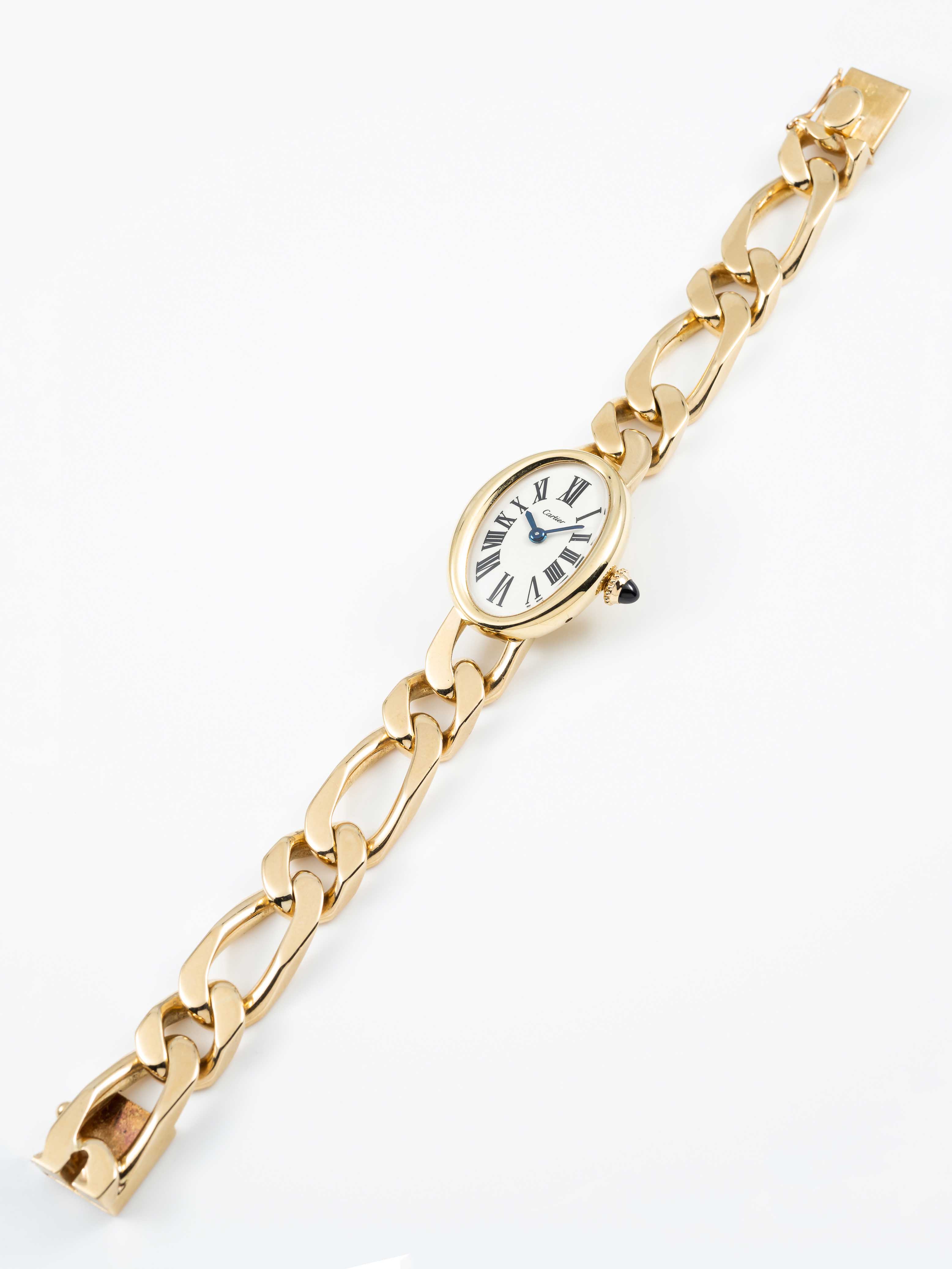 A RARE LADIES 18K SOLID GOLD CARTIER LONDON BAIGNOIRE BRACELET WATCH CIRCA 1971, WITH MATCHING - Image 2 of 11