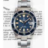 A GENTLEMAN'S STAINLESS STEEL ROLEX TUDOR PRINCE OYSTERDATE "SNOWFLAKE" SUBMARINER BRACELET WATCH